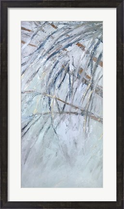 Framed Grey Palms I Print