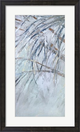 Framed Grey Palms I Print