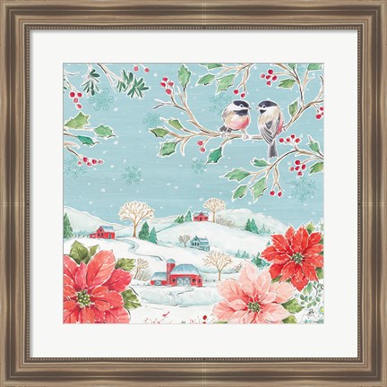 Framed Country Poinsettias VI Print