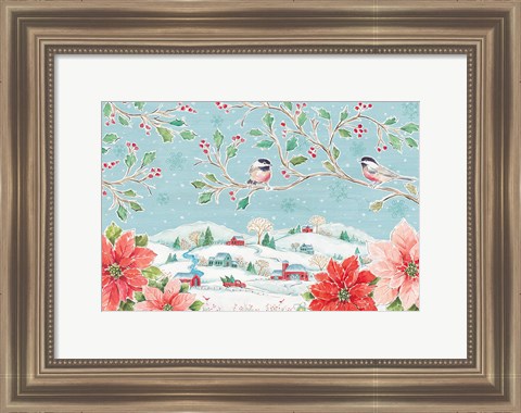 Framed Country Poinsettias IV Print