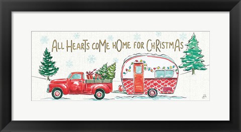 Framed Christmas in the Country VIII All Hearts Print