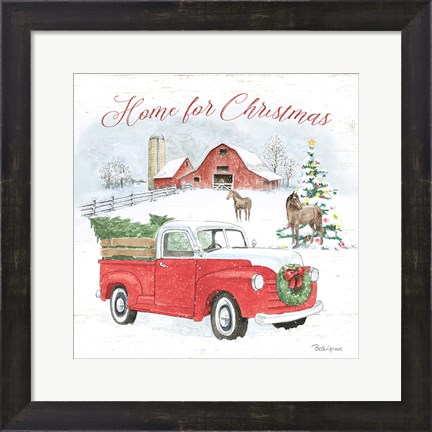 Framed Farmhouse Holidays VII Print
