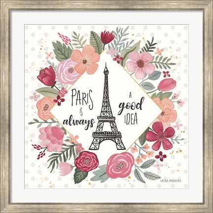 Framed Paris is Blooming IV Print