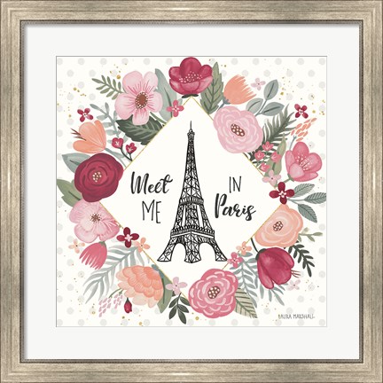 Framed Paris is Blooming V Print