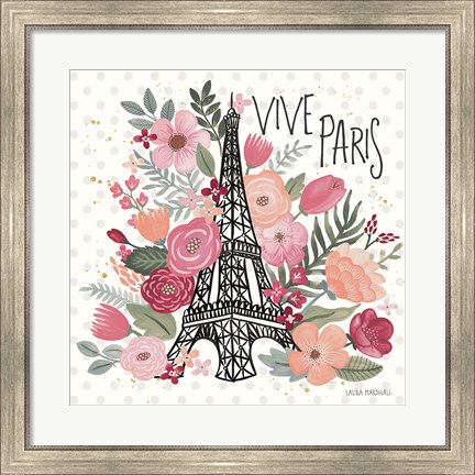 Framed Paris is Blooming III Print