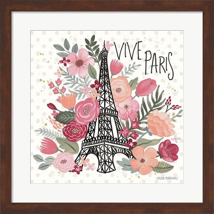 Framed Paris is Blooming III Print