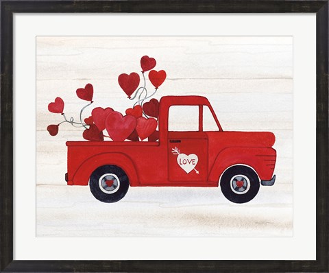 Framed Rustic Valentine Truck Print