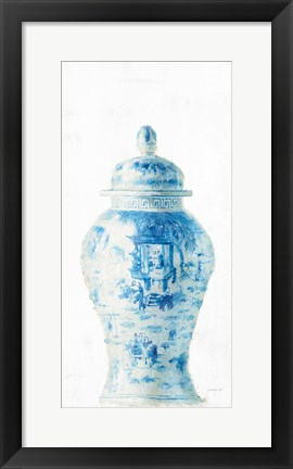 Framed Ginger Jar II on White Crop Print