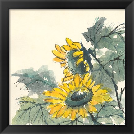 Framed Sunflower II Print