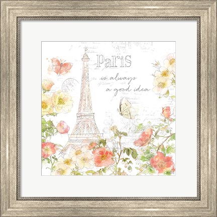 Framed Painting Paris III Print