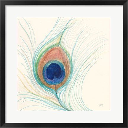 Framed Peacock Feather II Print