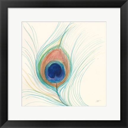 Framed Peacock Feather II Print