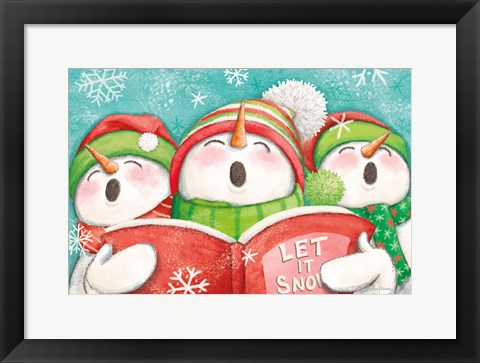 Framed Let it Snow IV Print