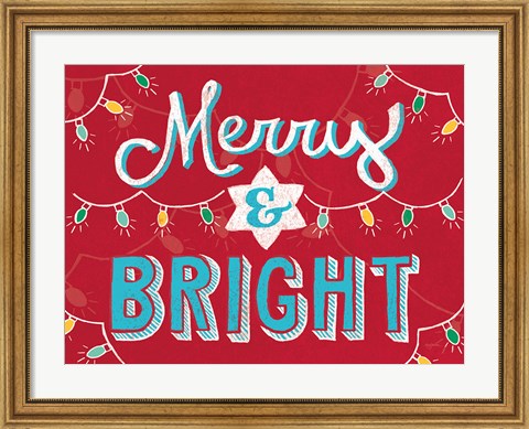 Framed Merry and Bright v2 Print