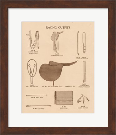 Framed Equine Riding Gear III v2 Print