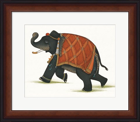 Framed India Elephant II Light Crop Print