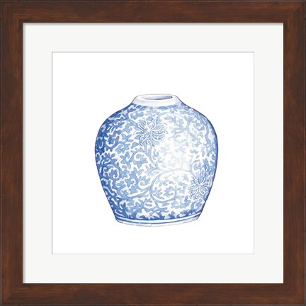 Framed Ginger Jar V on White Print