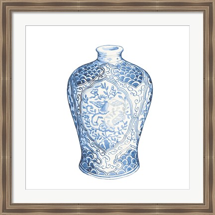 Framed Ginger Jar I on White Print