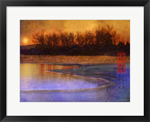 Framed Frozen Lake Print