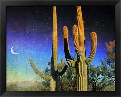 Framed Saguaro Scape Print