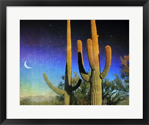 Framed Saguaro Scape Print