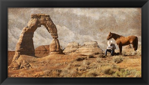 Framed Cowboy Arch Print