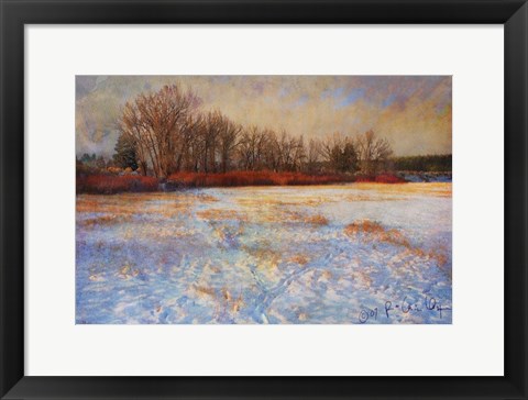 Framed Willows Frozen Cottonwood Print