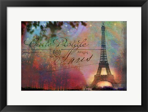 Framed Red Boxes Eifel Tower Print