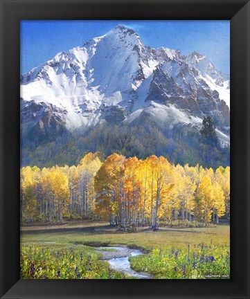 Framed Idyllic Mountain Print