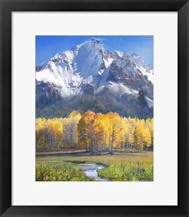 Framed Idyllic Mountain Print