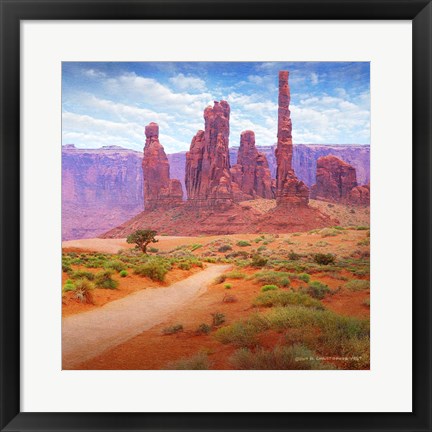 Framed Road To Totem Print