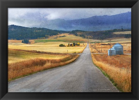 Framed Crossroads Idaho Side Print