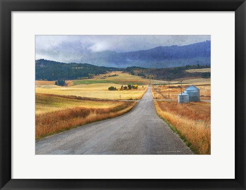 Framed Crossroads Idaho Side Print