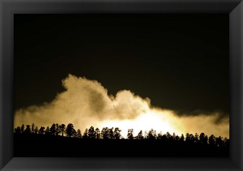 Framed Red Mountain Sunset Arizona Mtns Print