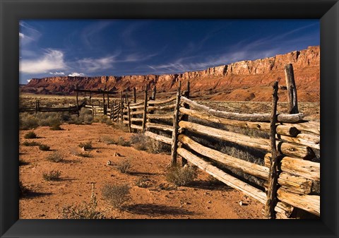 Framed Vermillion Cliffs National Monument Old Corral Print