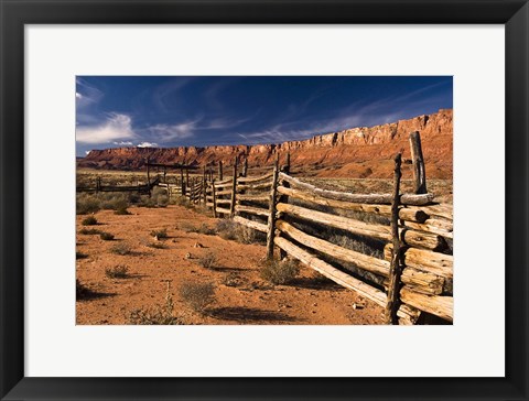 Framed Vermillion Cliffs National Monument Old Corral Print