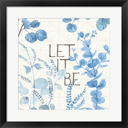 Framed Mixed Greens LXVI Blue Print