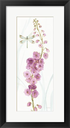 Framed Rainbow Seeds Flowers VII Dragonfly Print