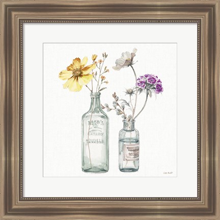 Framed Country Weekend X v2 Yellow Purple Print