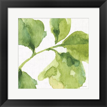 Framed Blue and Green Garden VII Print