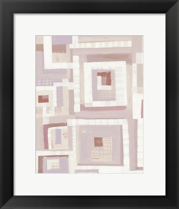 Framed Harbor Windows VII Blush Print