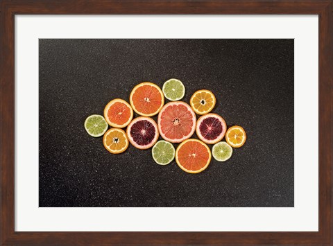 Framed Citrus Drama I Print