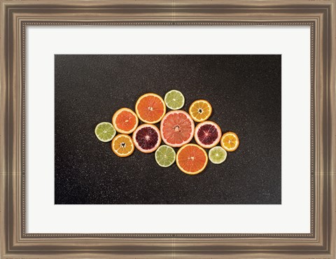 Framed Citrus Drama I Print