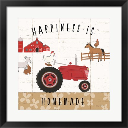 Framed Country Roads II Print