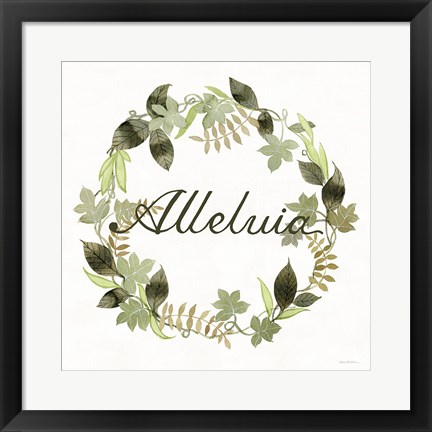 Framed Wreath with Words III Print