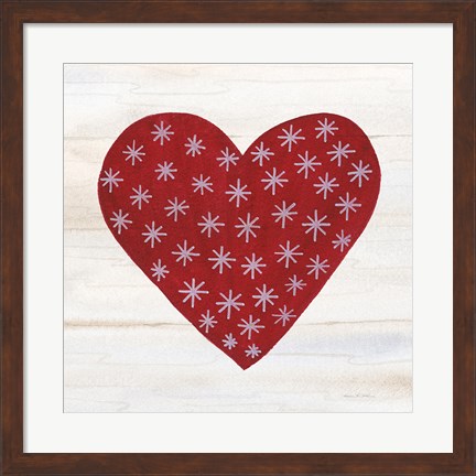 Framed Rustic Valentine Heart II Print