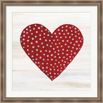 Framed Rustic Valentine Heart I Print