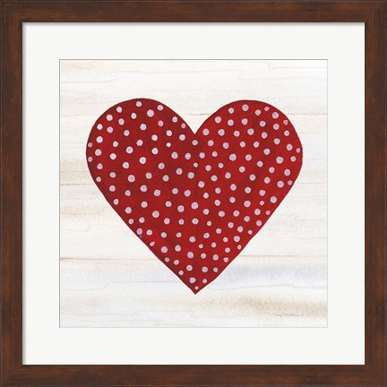 Framed Rustic Valentine Heart I Print