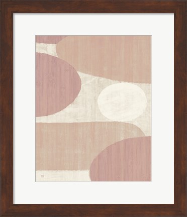 Framed Costa del Sol I Blush Print