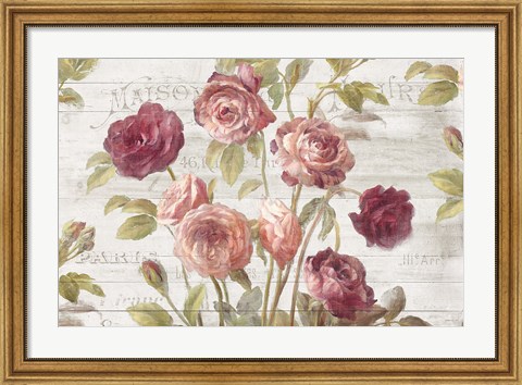 Framed French Roses I Print